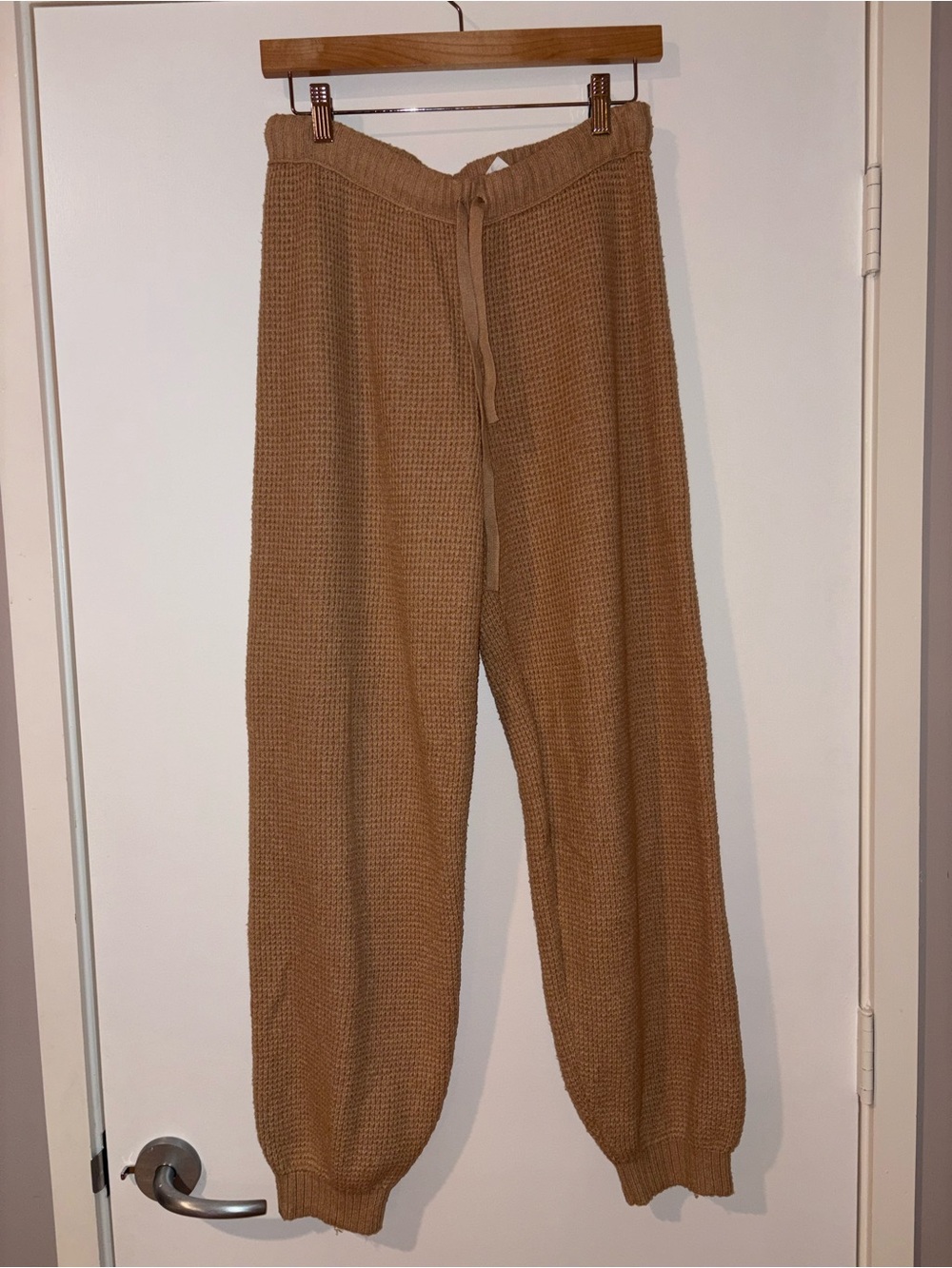 Aerie Knit Jogger Pants in Camel